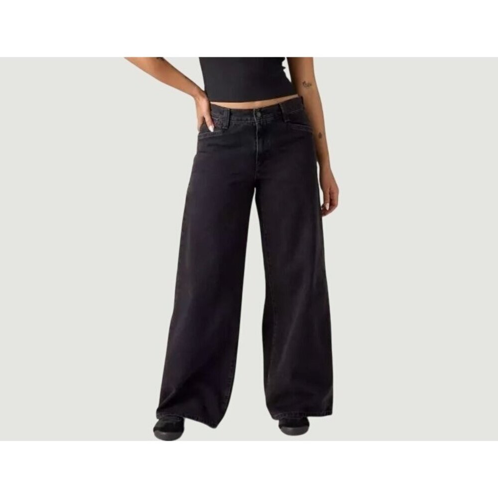 Levi's Black Wide Leg Flare Jeans